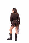 Minigonna in Tulle Camouflage con Drapeggio donna Miss love - 4