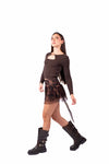 Minigonna in Tulle Camouflage con Drapeggio donna Miss love - 5