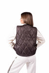 Gilet Trapuntato a Cipolla Fango donna Miss love - 2