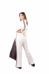 Giacca Felpa Panna con Bande donna Miss love - 4