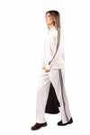 Giacca Felpa Panna con Bande donna Miss love - 1