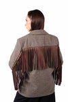Blazer Pied-de-Poule con Frange donna Miss love - 3