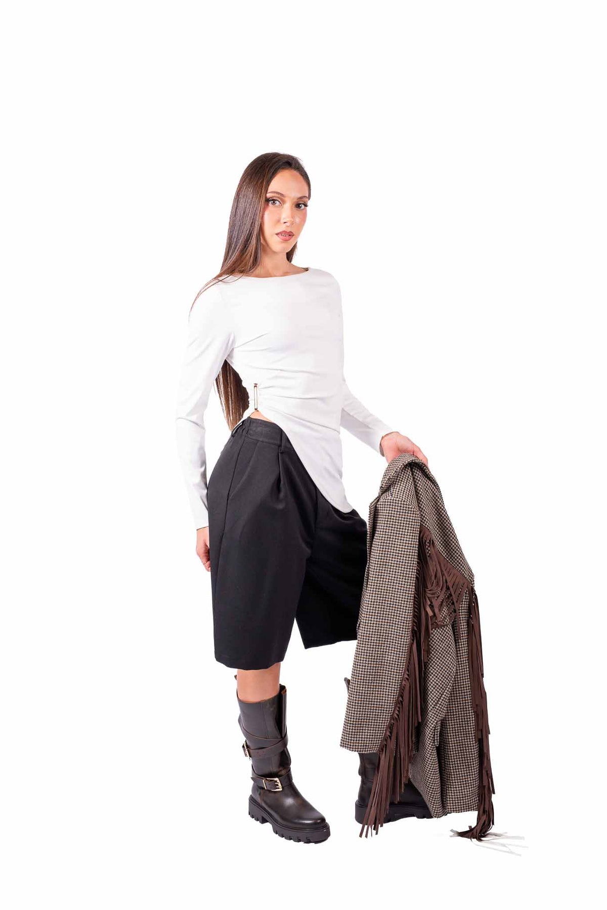 Bermuda Sartoriali Neri donna Miss love - 5