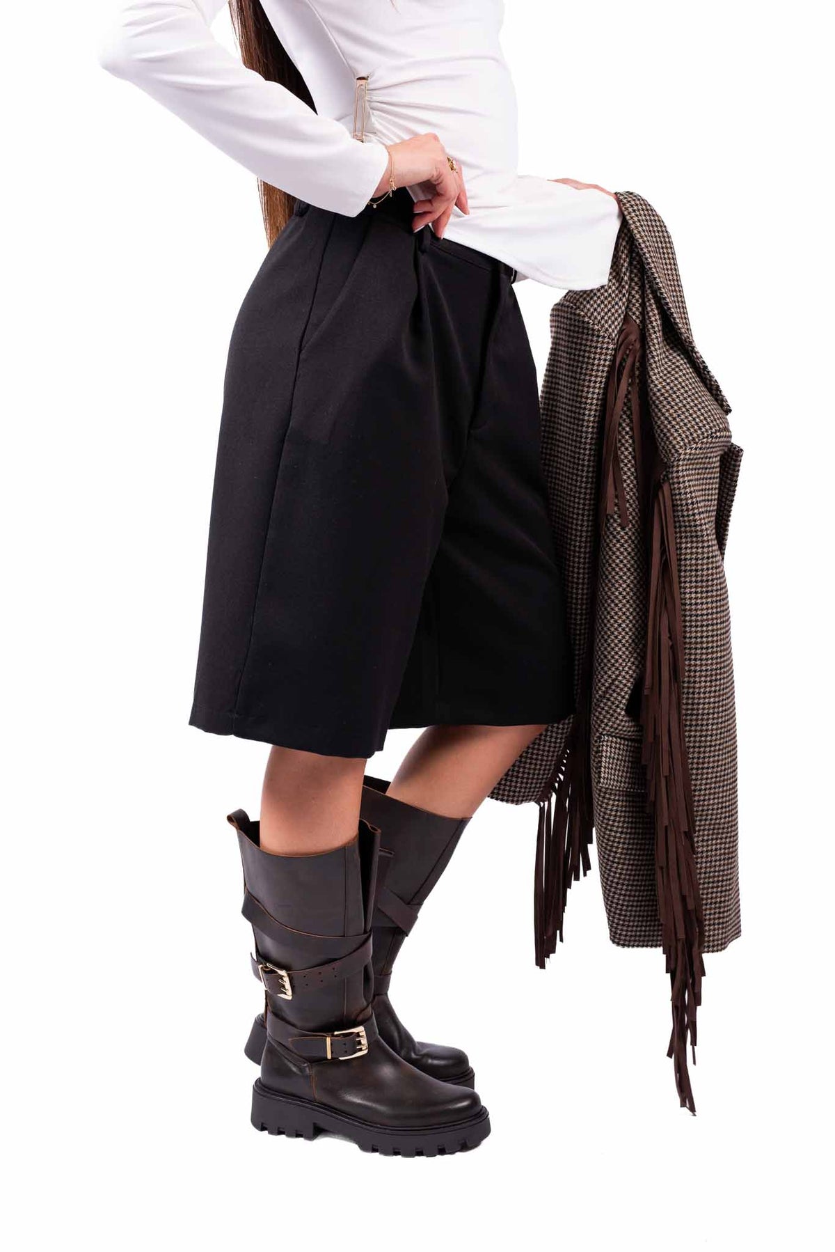 Bermuda Sartoriali Neri donna Miss love - 3