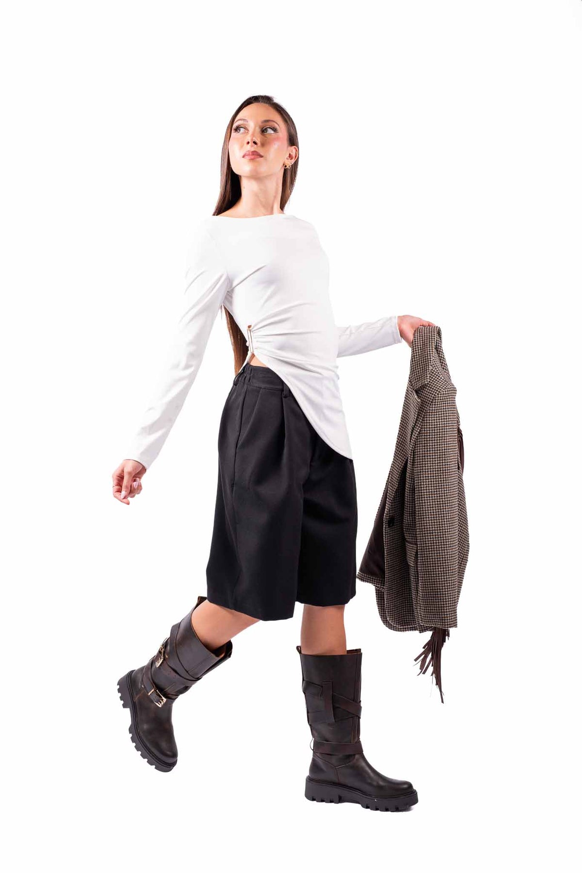 Bermuda Sartoriali Neri donna Miss love - 4