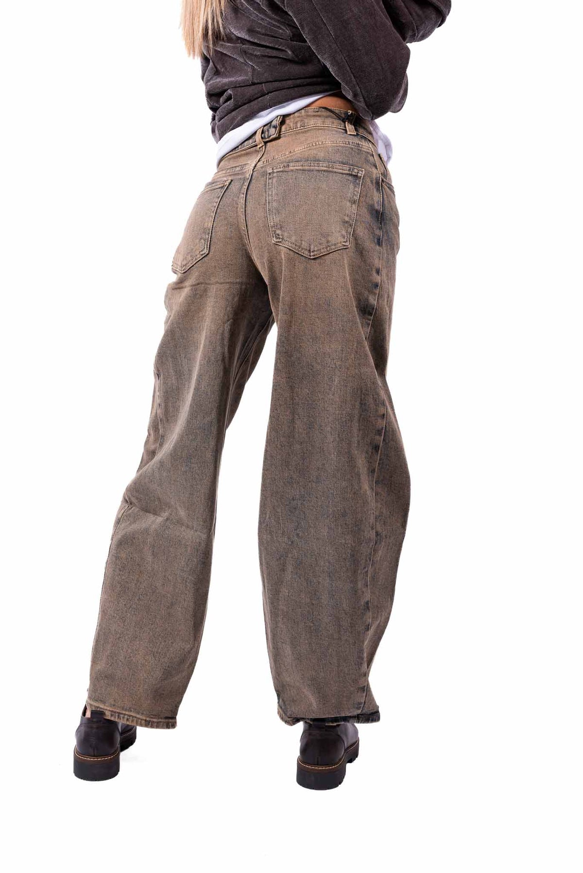 Jeans Barrel Fit Lavaggio Vintage donna Miss love - 3
