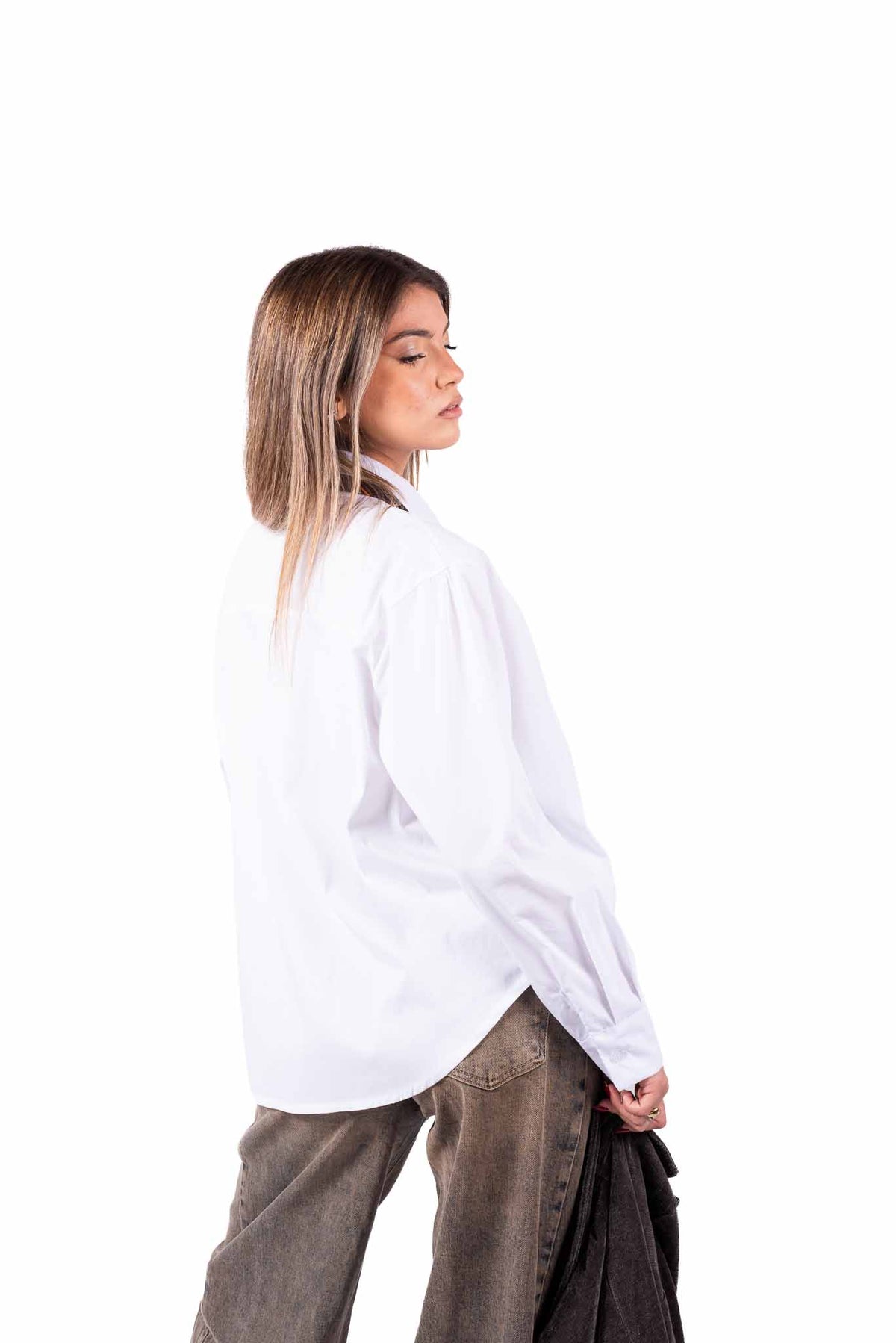 Camicia Chiusa Bianca con Cravatta donna Miss love - 4