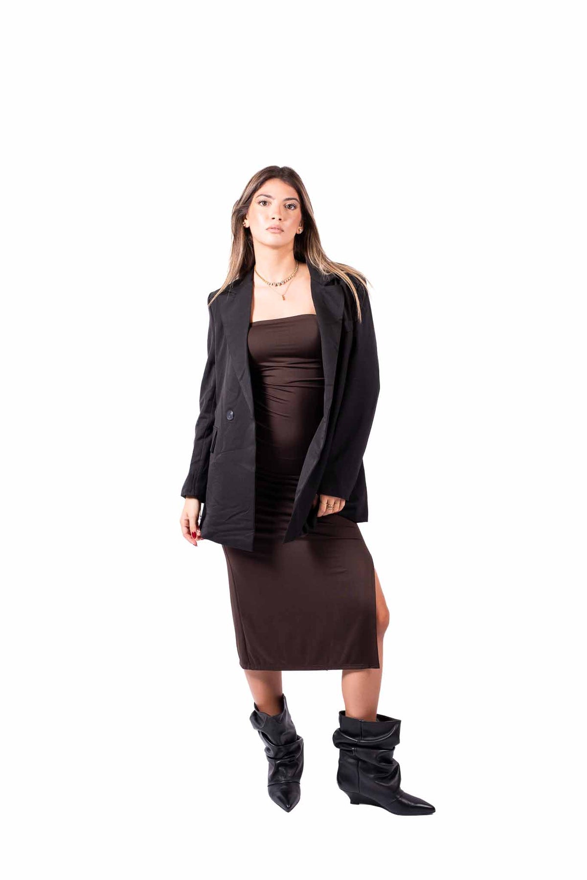 Blazer Doppiopetto Nero donna Miss love - 4