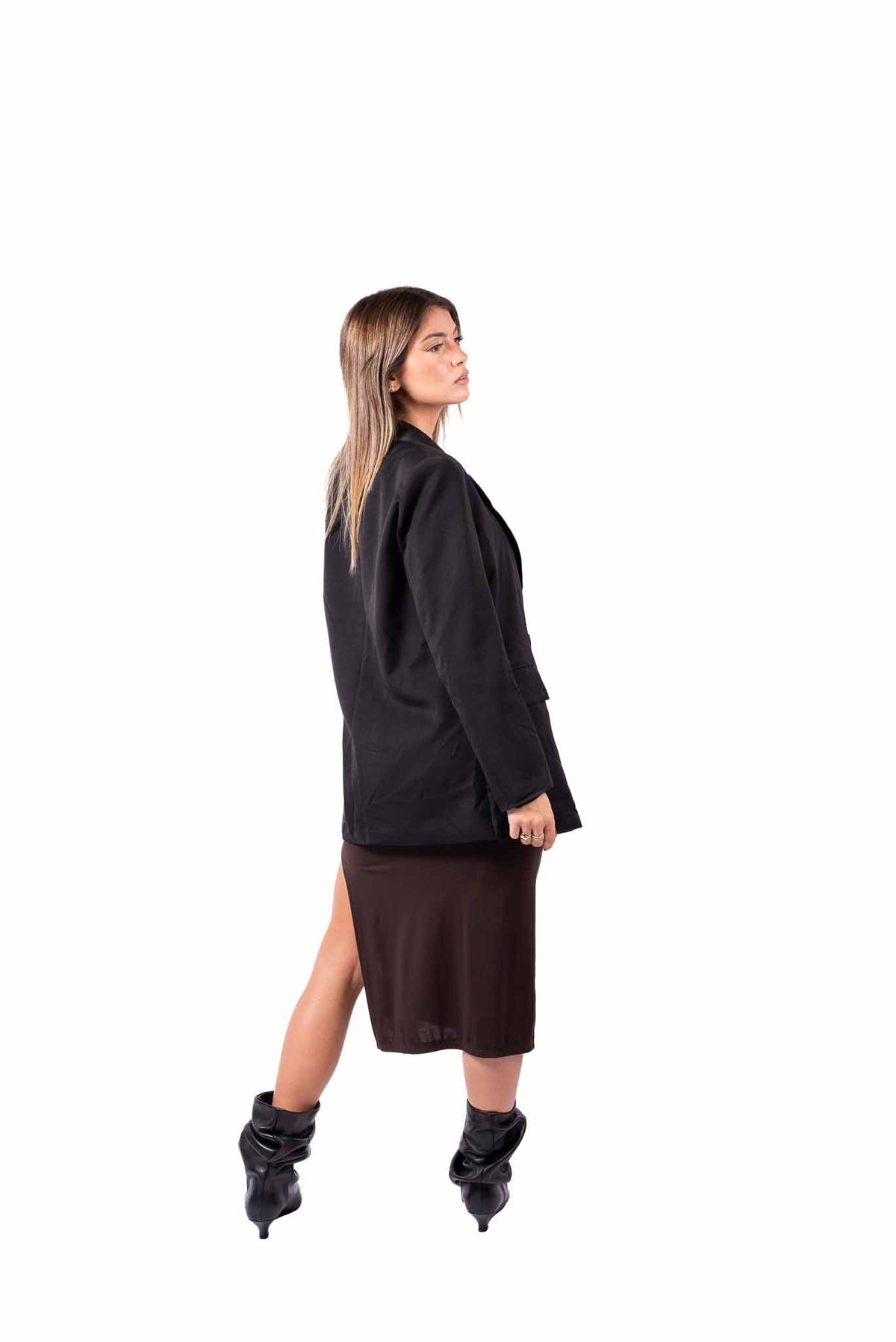 Blazer Doppiopetto Nero donna Miss love - 3