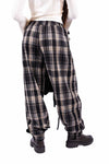 Pantaloni Barrel Fit a Quadri Tartan donna Miss love - 3