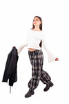 Maglia Panna a Costine con Maniche a Campana donna Miss love - 4