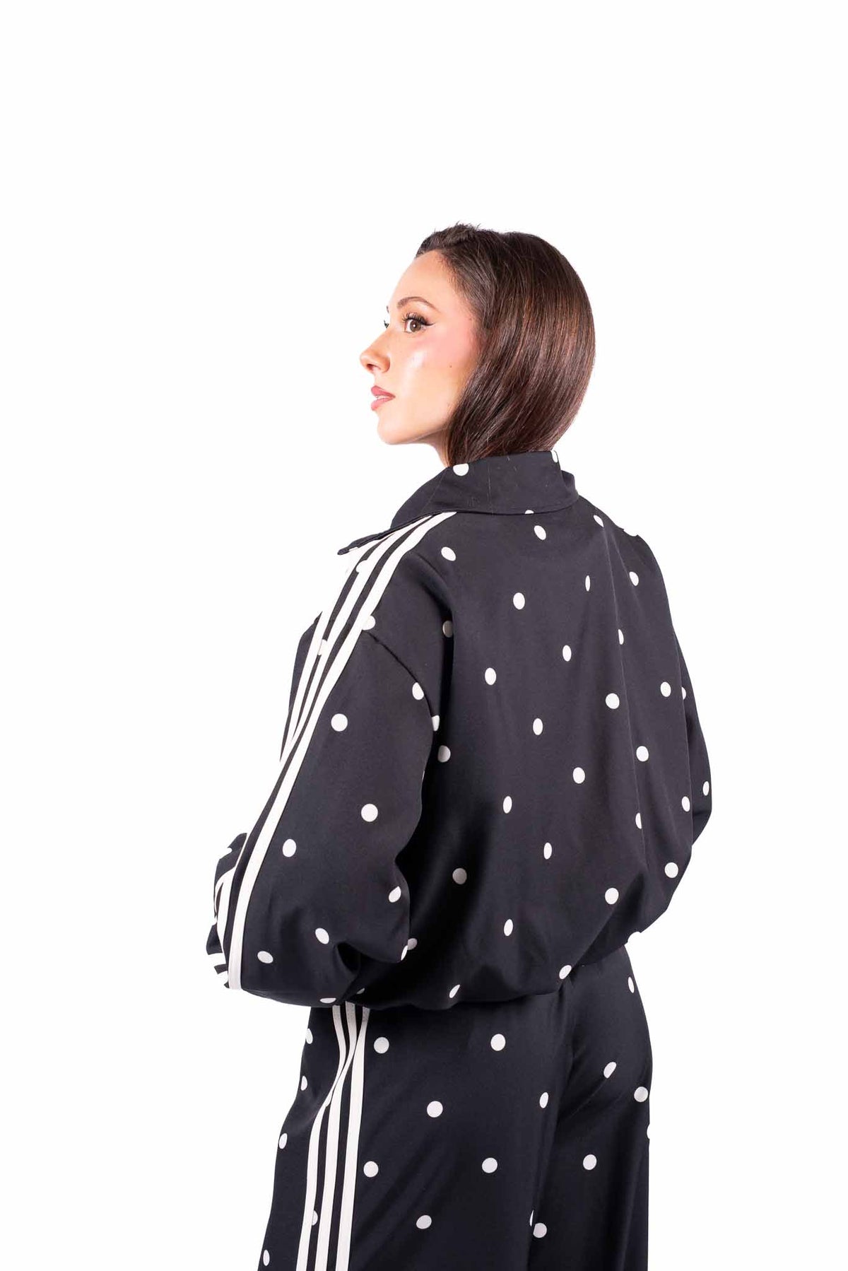 Bomber Nero a Pois con Bande donna Miss love - 2