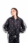 Bomber Nero a Pois con Bande donna Miss love - 1