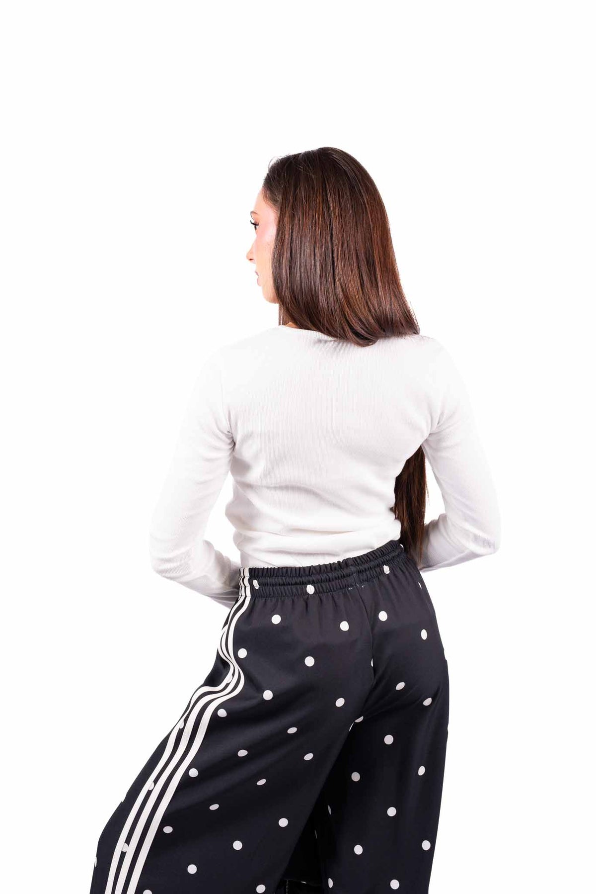 Maglia Serafino a Costine Panna donna Miss love - 3