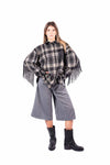 Camicia Oversize a Quadri Tartan con Frange donna Miss love - 3