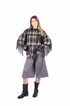 Camicia Oversize a Quadri Tartan con Frange donna Miss love - 5