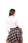 Maglia Bianca a Costine con Bottoni donna Miss love - 2