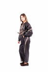 Bomber Oversize in Ecopelle Marrone con Bande donna Miss love - 2