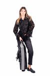 Camicia in Pizzo Trasparente Nera con Ruches donna Miss love - 4