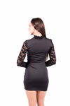 Abito Corto in Pizzo Nero donna Miss love - 6