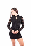 Abito Corto in Pizzo Nero donna Miss love - 4