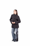 Blazer Nero Sartoriale con Allacciatura Asimmetrica donna Miss love - 2