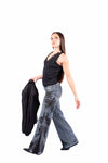 Top Canotta a Costine Nera con Pizzo donna Miss love - 3