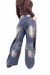 Jeans Barrel Fit con Effetto Degradè e Micro Strass donna Miss love - 2
