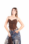 Corsetto in Pizzo Cioccolato donna Miss love - 1