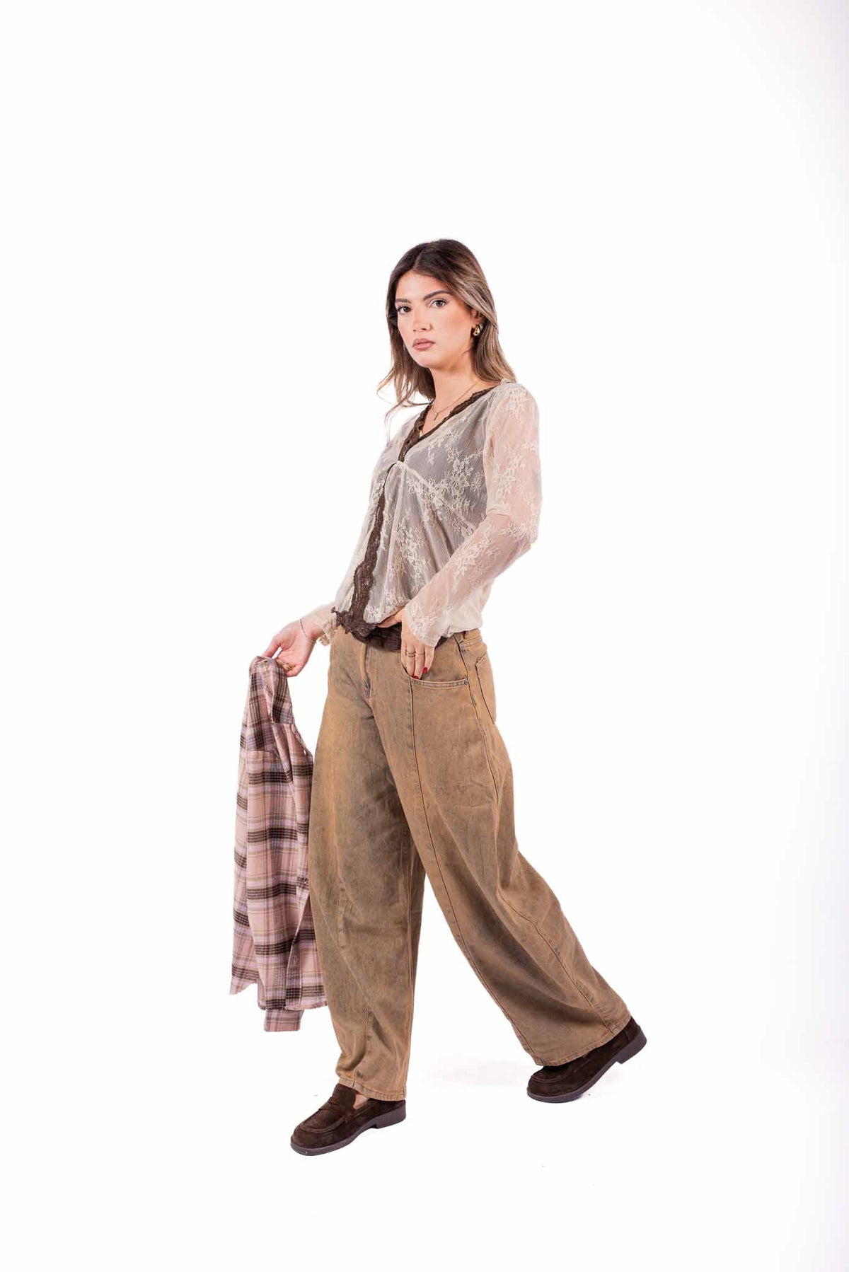 Jeans Wide-Leg SandWashed donna Miss love - 4