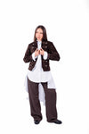 Giacca Napoleone in Velluto Testa di Moro donna Miss love - 5