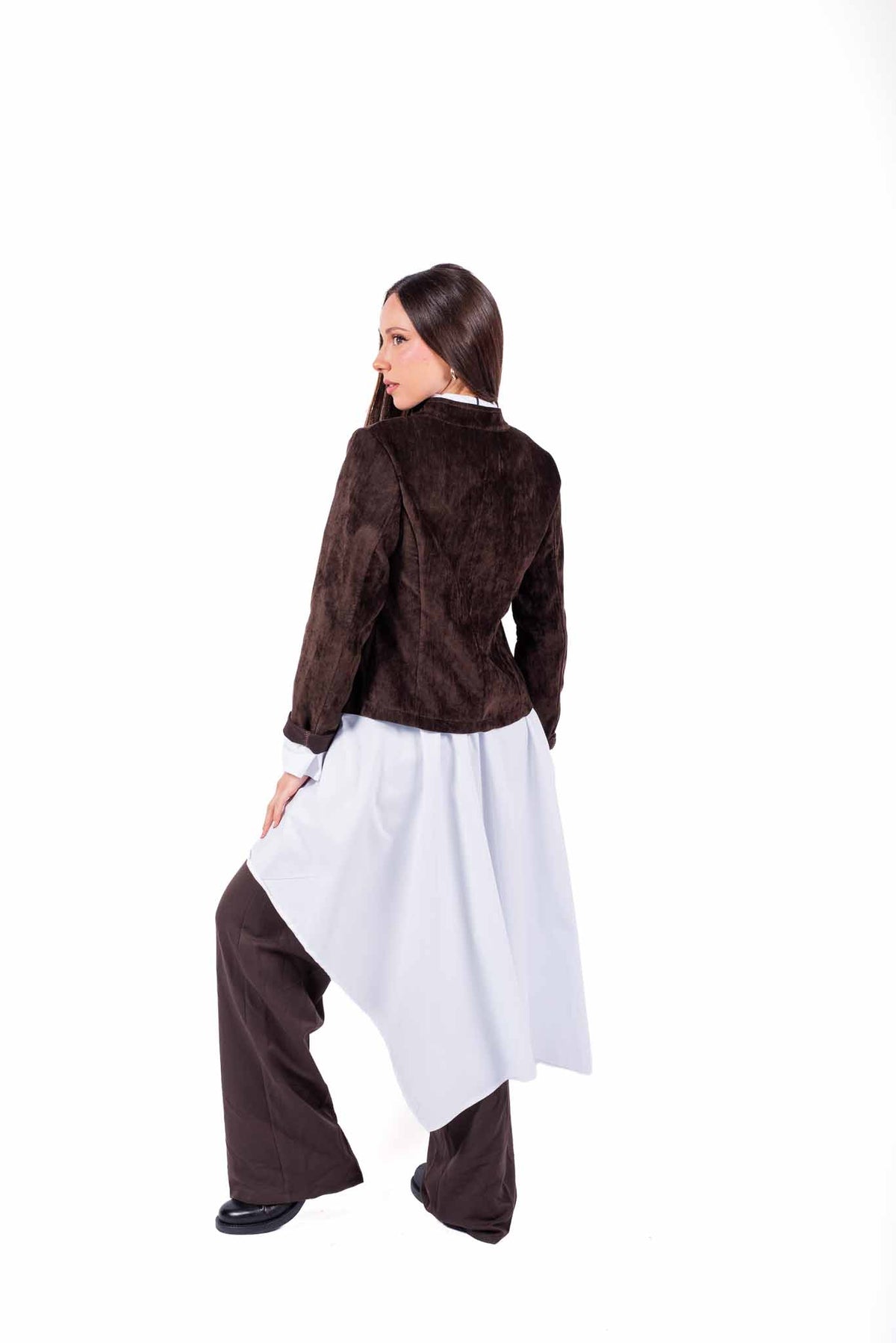 Giacca Napoleone in Velluto Testa di Moro donna Miss love - 3