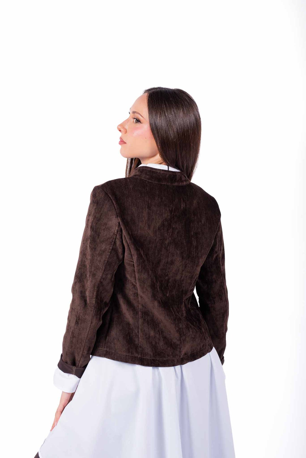 Giacca Napoleone in Velluto Testa di Moro donna Miss love - 6