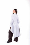 Camicia Lunga Bianca con Fiocco Scarf donna Miss love - 2