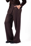 Pantaloni Sartoriali Straight Fit Marroni donna Miss love - 2
