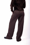 Pantaloni Sartoriali Straight Fit Marroni donna Miss love - 3