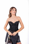 Corsetto Bustier Nero Stringato sul Retro donna Miss love - 3