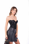 Corsetto Bustier Nero Stringato sul Retro donna Miss love - 1