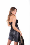 Corsetto Bustier Nero Stringato sul Retro donna Miss love - 2