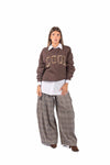 Felpa Oversize con Applicazione Leopardata Cioccolato donna Tensione in - 2