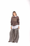 Pantaloni Cargo Barrel Fit a Quadri donna Tensione in - 3