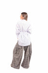 Camicia in Popeline Bianco con Polsini alti donna Tensione in - 3