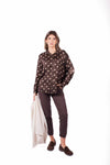 Camicia Cioccolato in Satin a Pois donna Miss love - 4