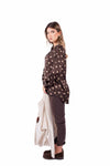 Camicia Cioccolato in Satin a Pois donna Miss love - 2