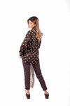 Camicia Cioccolato in Satin a Pois donna Miss love - 3