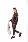 Camicia Cioccolato in Satin a Pois donna Miss love - 5