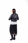 Giacca Biker Crop in Ecopelle Nera donna Miss love - 6