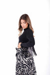 Maglia a Collo Alto con Frange Nera donna Miss love - 3