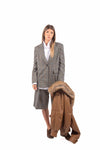Blazer Monopetto a Quadri Tartan con Frange sul Retro donna Tensione in - 3