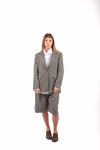 Blazer Monopetto a Quadri Tartan con Frange sul Retro donna Tensione in - 2